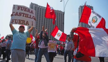 , Pérou Des milliers de manifestants demandent le départ du président Pedro Castillo